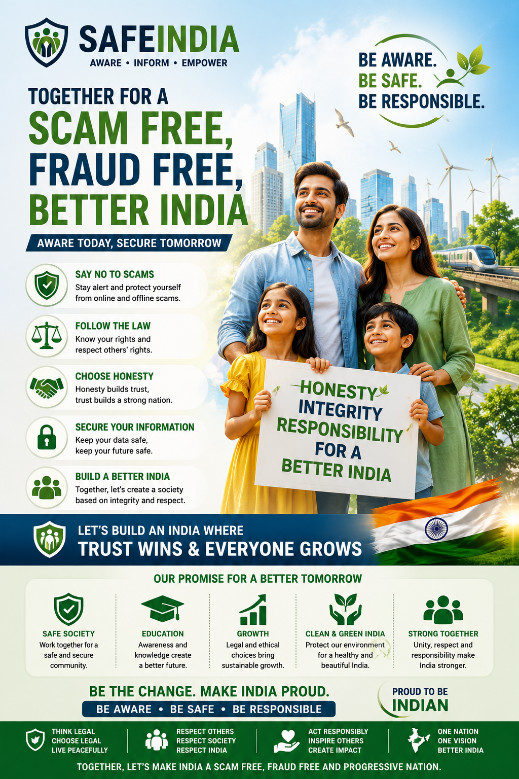Better situation — clean, safe and aware society